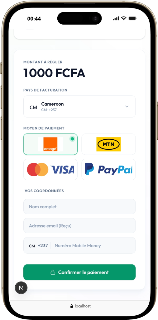Checkout Nelsius sur Mobile